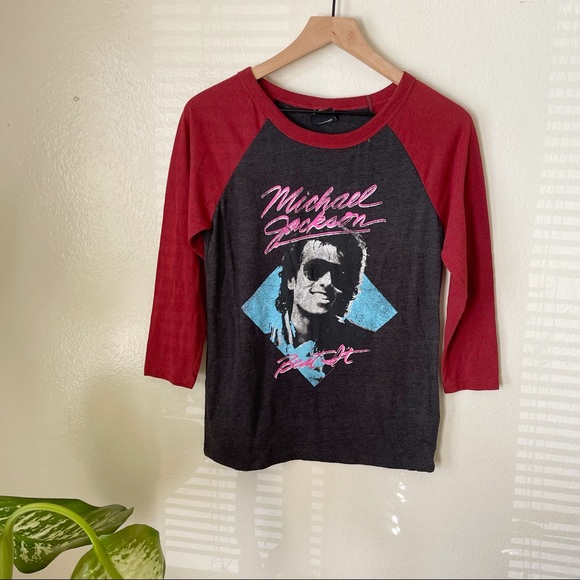 Bravado Tops - Bravado | Michael Jackson Beat It Raglan Tee